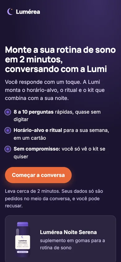 Primeira tela do modelo Quiz em conversa no celular, com marca fictícia